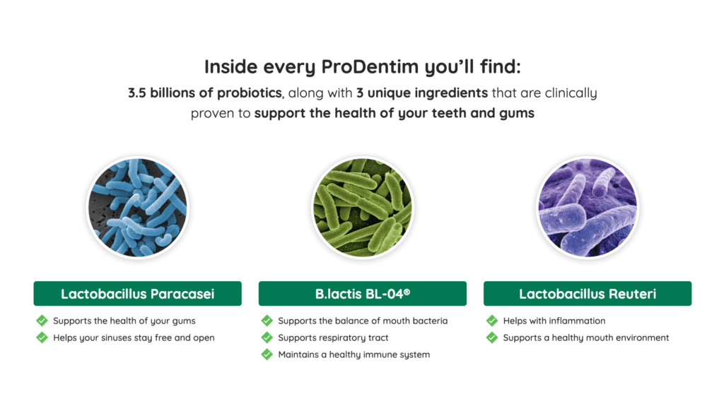 Oral health benefits with probiotics